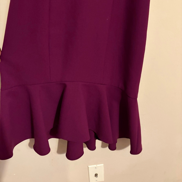 Cinq à Sept Micah Asymmetrical Purple Cold Shoulder Dress Size 2 - Picture 8 of 15